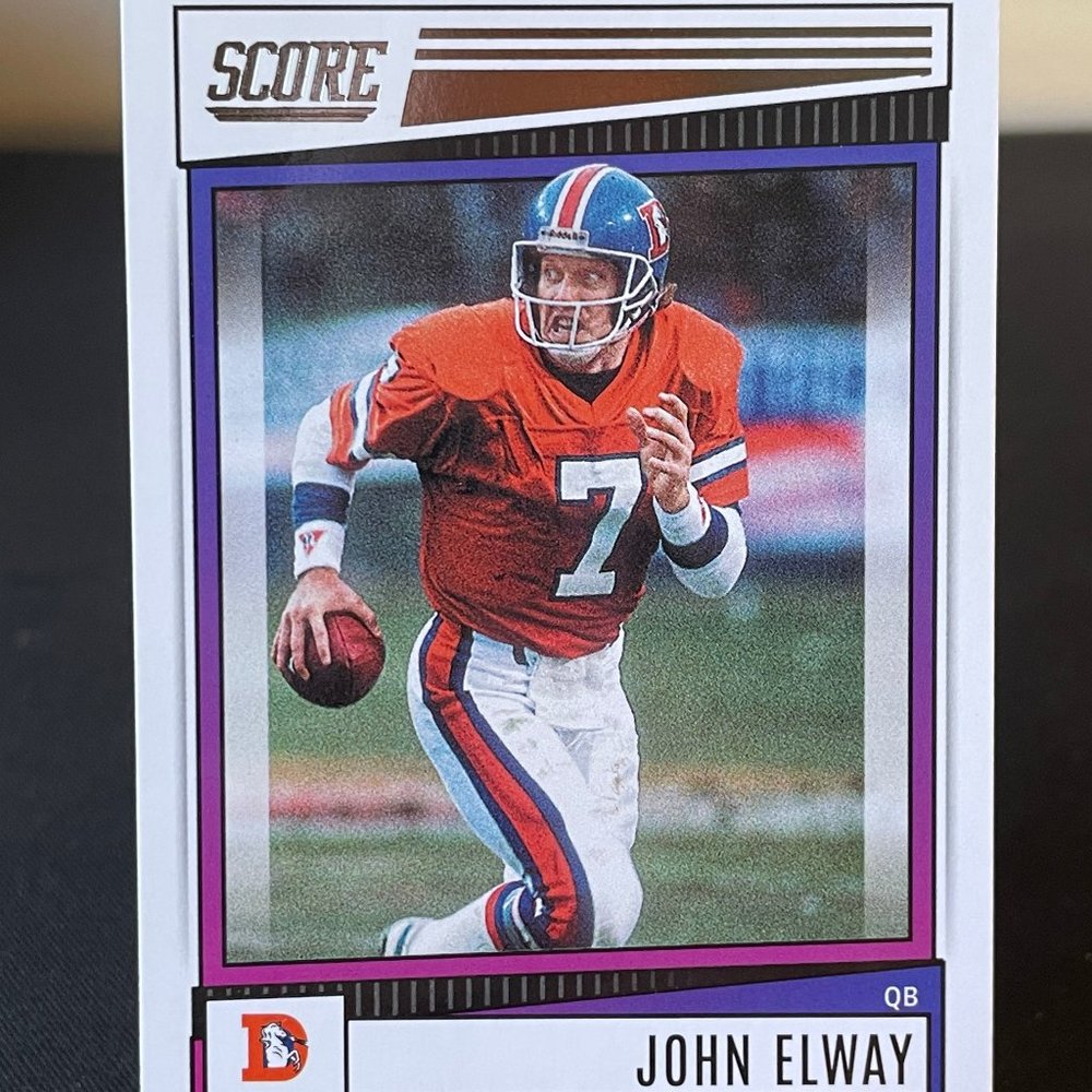 2022 John Elway Panini Score Card #83 Denver Broncos